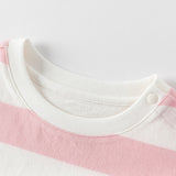 Dave&Bella Toddler Boys/Girls Summer Playful Striped Breathable Classic T-shirts Tops
