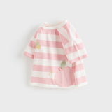 Dave&Bella Toddler Boys/Girls Summer Playful Striped Breathable Classic T-shirts Tops