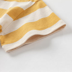 Dave&Bella Toddler Boys/Girls Summer Playful Striped Breathable Classic T-shirts Tops