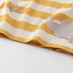 Dave&Bella Toddler Boys/Girls Summer Playful Striped Breathable Classic T-shirts Tops