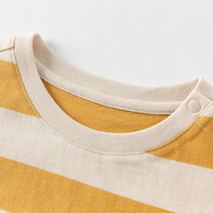 Dave&Bella Toddler Boys/Girls Summer Playful Striped Breathable Classic T-shirts Tops