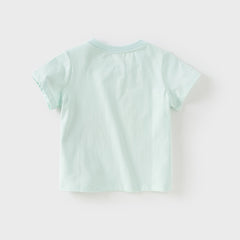 Dave&Bella Toddler Girls/Boys Summer Multi-color&print Casual T-shirts Tops