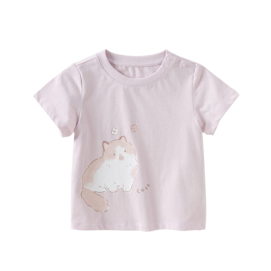 Dave&Bella Toddler Girls/Boys Summer Multi-color&print Casual T-shirts Tops