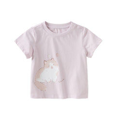 Dave&Bella Toddler Girls/Boys Summer Multi-color&print Casual T-shirts Tops