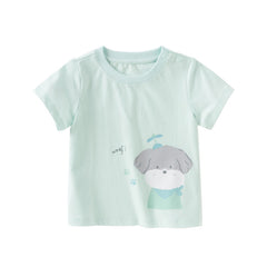 Dave&Bella Toddler Girls/Boys Summer Multi-color&print Casual T-shirts Tops