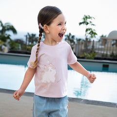 Dave&Bella Toddler Girls/Boys Summer Multi-color&print Casual T-shirts Tops
