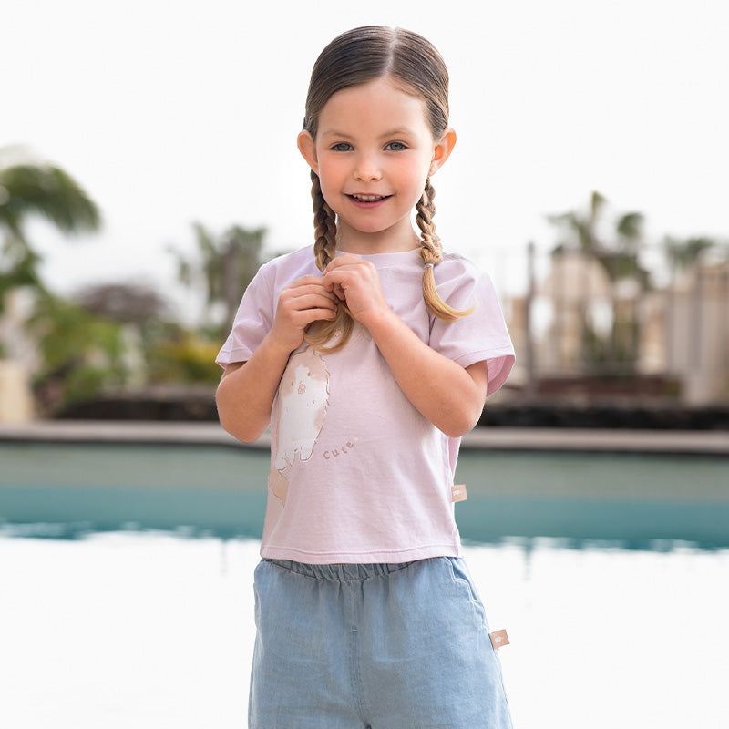 Dave&Bella Toddler Girls/Boys Summer Multi-color&print Casual T-shirts Tops
