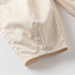 Dave&Bella Toddler Girls Summer Grey Purple/Apricot Loose Straight-leg Pants