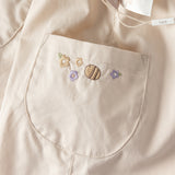 Dave&Bella Toddler Girls Summer Grey Purple/Apricot Loose Straight-leg Pants