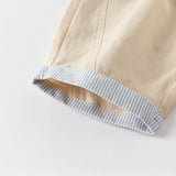 Dave&Bella Toddler Boys Summer Casual Light Khaki Straight-leg Pants