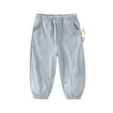 Dave&Bella Toddler Girls/Boys Summer Adjustable-waistband Loose Casual Pants