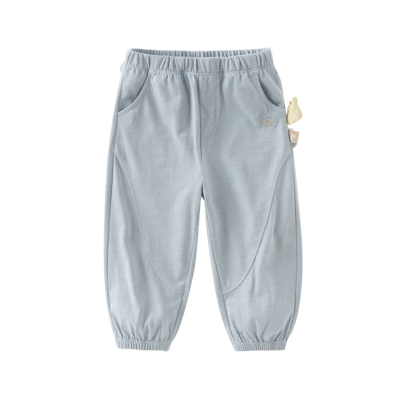 Dave&Bella Toddler Girls/Boys Summer Adjustable-waistband Loose Casual Pants
