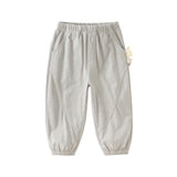 Dave&Bella Toddler Girls/Boys Summer Adjustable-waistband Loose Casual Pants