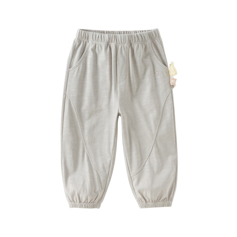 Dave&Bella Toddler Girls/Boys Summer Adjustable-waistband Loose Casual Pants