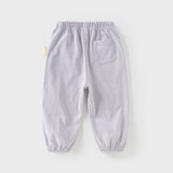 Dave&Bella Toddler Girls/Boys Summer Adjustable-waistband Loose Casual Pants