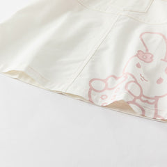 Dave&Bella Girls Summer Cartoon Print Pink Polo Dress