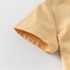 Dave&Bella Toddler Boys Summer Cute Print Daily T-shirt Pants Set