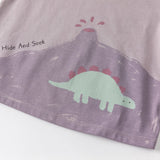 Dave&Bella Toddler Boys Summer Cute Dinosaur/Tiger Print Soft T-shirts Tops