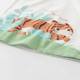 Dave&Bella Toddler Boys Summer Cute Dinosaur/Tiger Print Soft T-shirts Tops