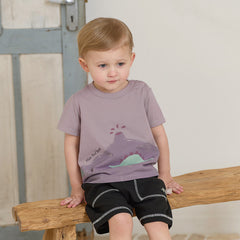 Dave&Bella Toddler Boys Summer Cute Dinosaur/Tiger Print Soft T-shirts Tops