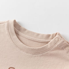 Dave&Bella Toddler Boys Summer Cotton Gradient T-Shirt Five-Point Short Pant Set