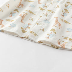 Dave&Bella Toddler Boys Summer Playful Print Casual Shirts Tops