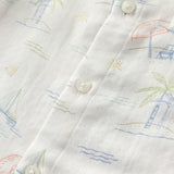 Dave&Bella Toddler Boys Summer Playful Print Casual Shirts Tops