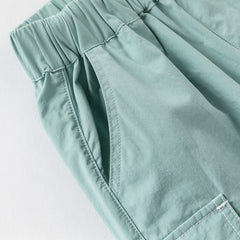 Dave&Bella Boys Summer Cotton Green Striped T-shirt Short Pant Set