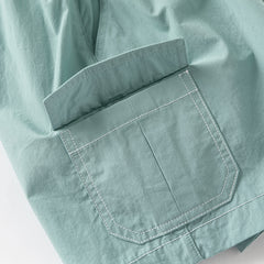 Dave&Bella Boys Summer Cotton Green Striped T-shirt Short Pant Set