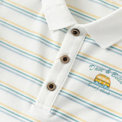 Dave&Bella Boys Summer Cotton Green Striped T-shirt Short Pant Set