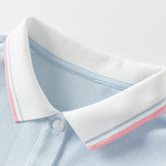 Dave&Bella Girls Summer Formal Polo Collar Blue Dress