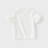 Dave&Bella Toddler Boys Summer Green/White Short Sleeve Cute Print Holiday T-shits Tops