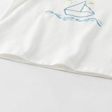 Dave&Bella Toddler Boys Summer Green/White Short Sleeve Cute Print Holiday T-shits Tops