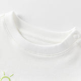 Dave&Bella Toddler Boys Summer Green/White Short Sleeve Cute Print Holiday T-shits Tops