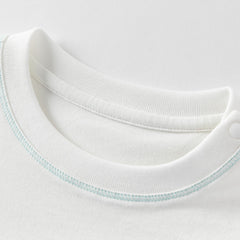 Dave&Bella Toddler Boys Summer White/Dark Blue Casual T-shirt Tops