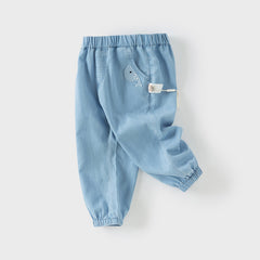 Dave&Bella Toddler Boys Summer Light Blue Casual Adjustable-waistband Jeans