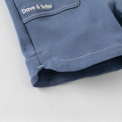 Dave&Bella Toddler Boys Summer Grey Blue Soft Mid-Length Shorts