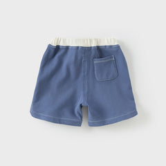 Dave&Bella Toddler Boys Summer Grey Blue Soft Mid-Length Shorts