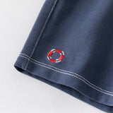 Dave&Bella Toddler Boys Summer Formal Cotton Polos Navy Blue Short Pant Sets