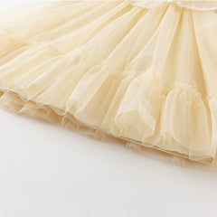 Dave&Bella Girls Summer Sleeveless Champagne Mesh Dress