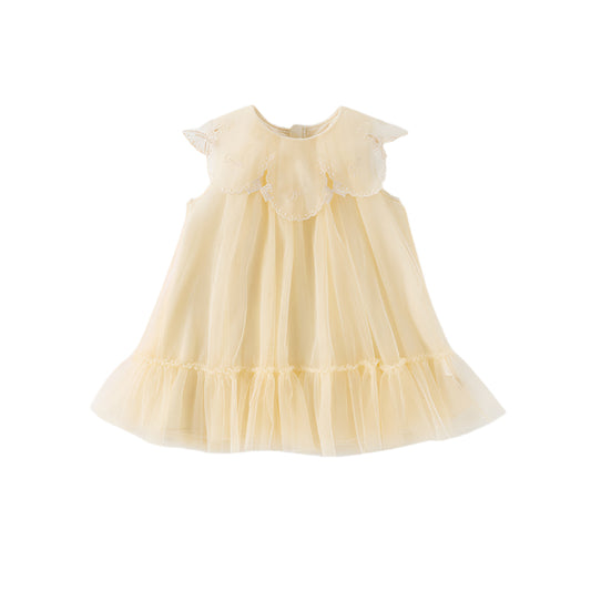 Dave&Bella Girls Summer Sleeveless Champagne Mesh Dress