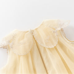 Dave&Bella Girls Summer Sleeveless Champagne Mesh Dress