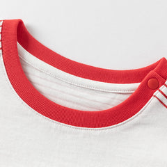 Dave&Bella Toddler Boys Summer White Cotton Soft Casual T-shirts