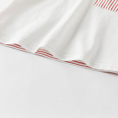 Dave&Bella Toddler Boys Summer White Cotton Soft Casual T-shirts