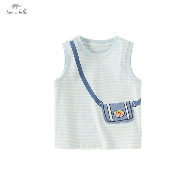 Dave&Bella Boys Summer Cotton Cartoon Print T-shirt Top