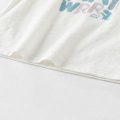 Dave&Bella Toddler Boys Summer Cotton Casual White T-shirt Short Outfit Sets