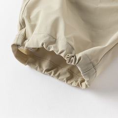 Dave&Bella Kids Boys Summer Versatile Khaki/Purple Loose Lightweight Pants