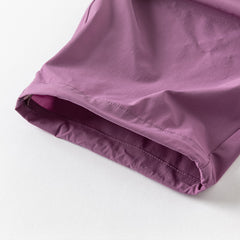 Dave&Bella Kids Boys Summer Versatile Khaki/Purple Loose Lightweight Pants