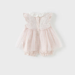 Dave&Bella Baby Girls Summer Cotton Floral Print Jumpsuit Romper