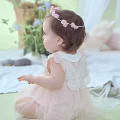 Dave&Bella Baby Girls Summer Cotton Floral Print Jumpsuit Romper